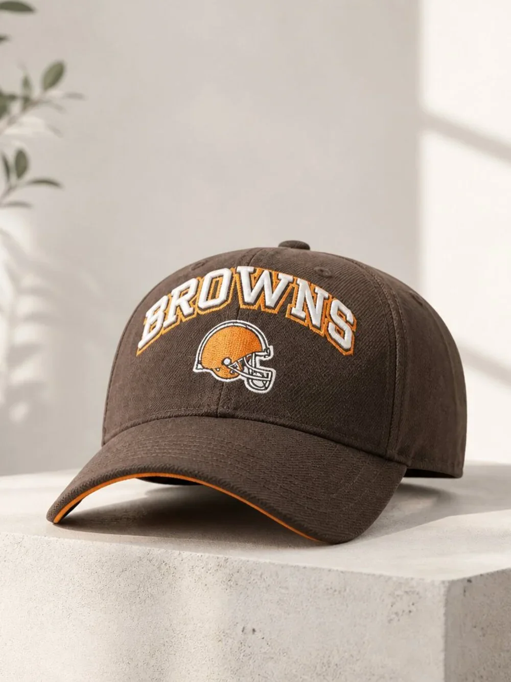 Cleveland Browns Reebok Brown Orange Embroidered Strapback Hat